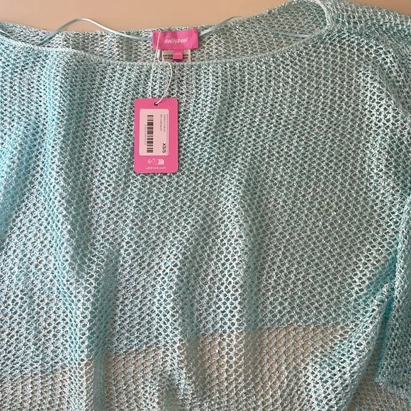 Edikted Blue Fringe Poncho - Picture 4 of 7